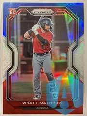 2021 Panini Prizm Wyatt Mathisen #84 Red White & Blue Prizm Rookie RC